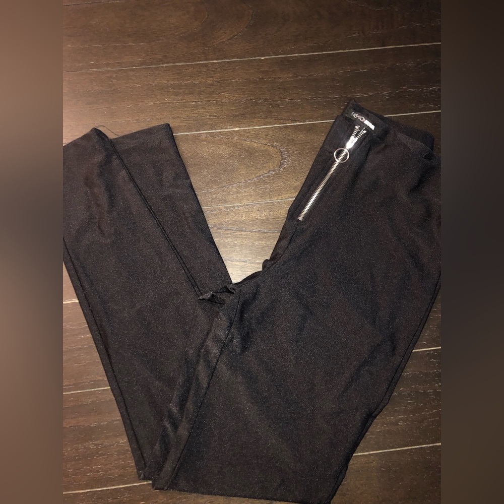 Black zip up leggings